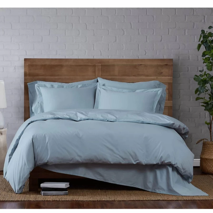 Brooklyn Loom 3-Piece Classic Cotton Duvet Cover Set - Soft & Breathable Bedding