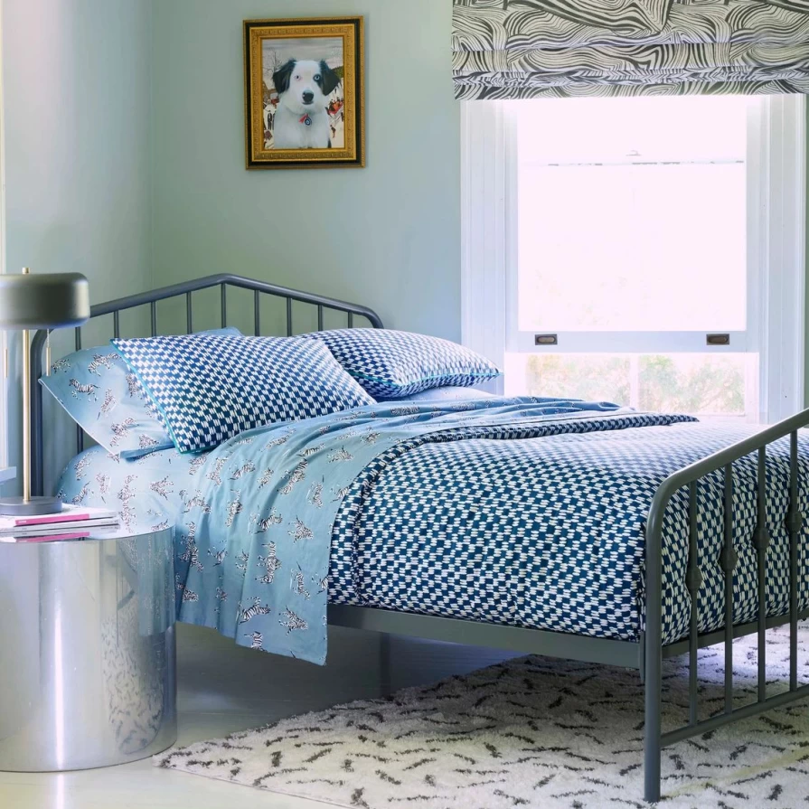 Novogratz Utica Petite Painted Check Deep Indigo Comforter Set - Affordable Luxury Bedding