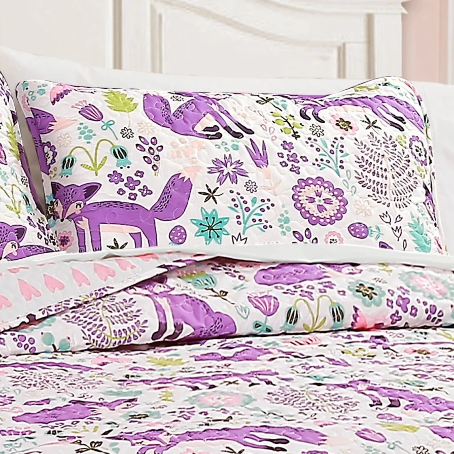 "Lush Decor Pixie Fox Quilt Set - Brand New Bedding Collection"