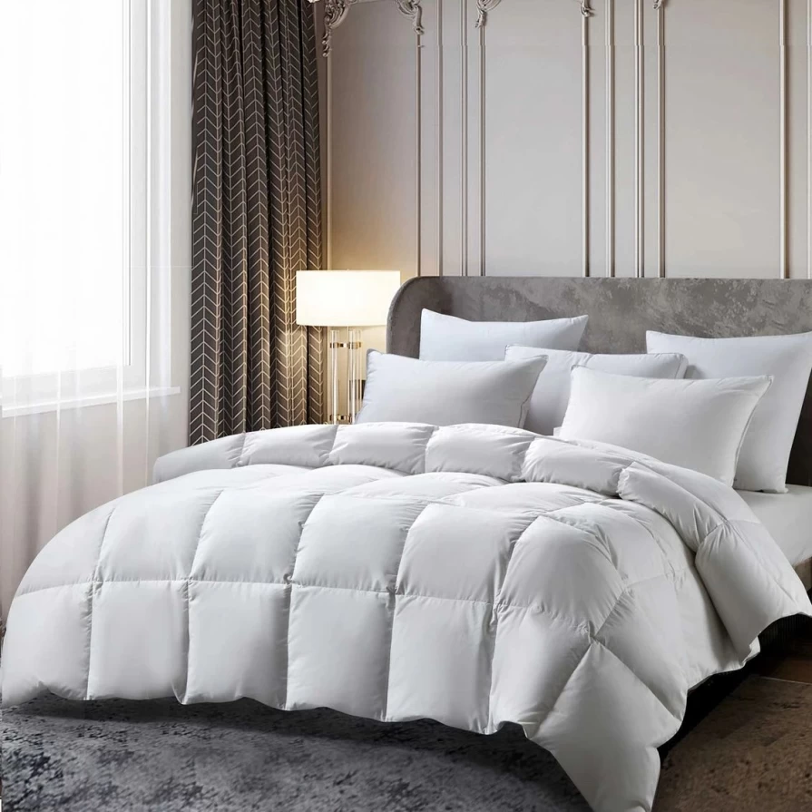 Premium Beautyrest 25% Cotton 75% Down Feather Comforter - Hypoallergenic & Luxurious Bedding