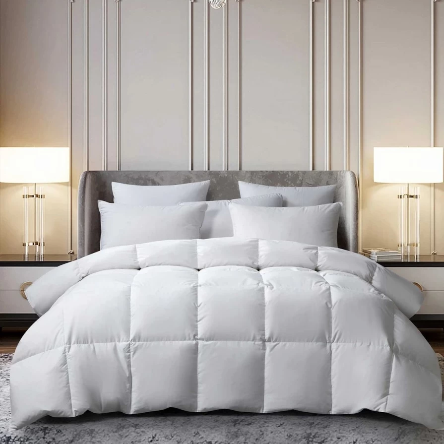 Premium Beautyrest 25% Cotton 75% Down Feather Comforter - Hypoallergenic & Luxurious Bedding