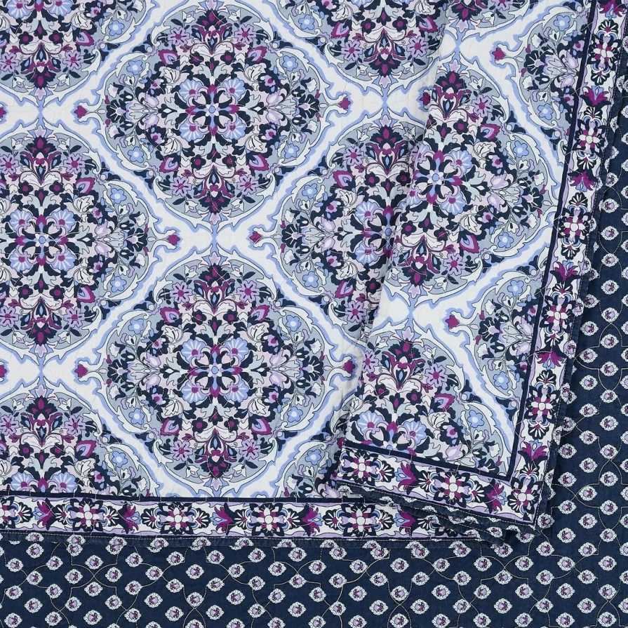 Vera Bradley Regal Rosette Purple Quilted Crossbody Bag - Stylish & Lightweight