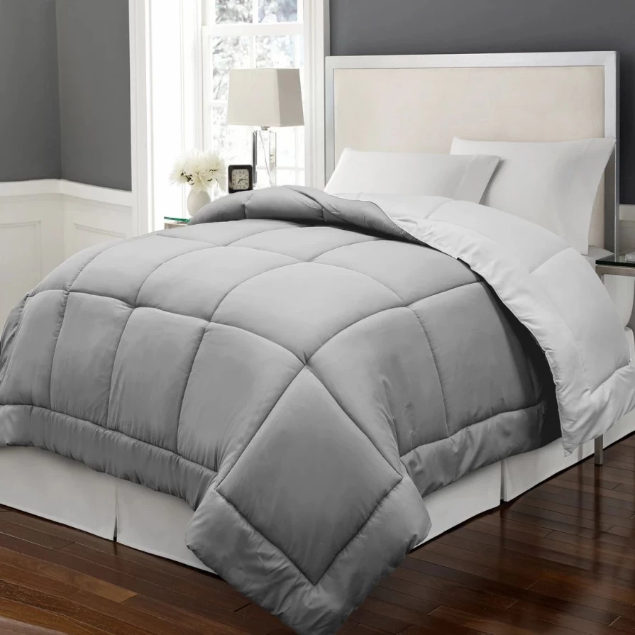 "Blue Ridge Home Fashions Reversible Microfiber Down Alternative Comforter - Soft & Colorful Bedding"