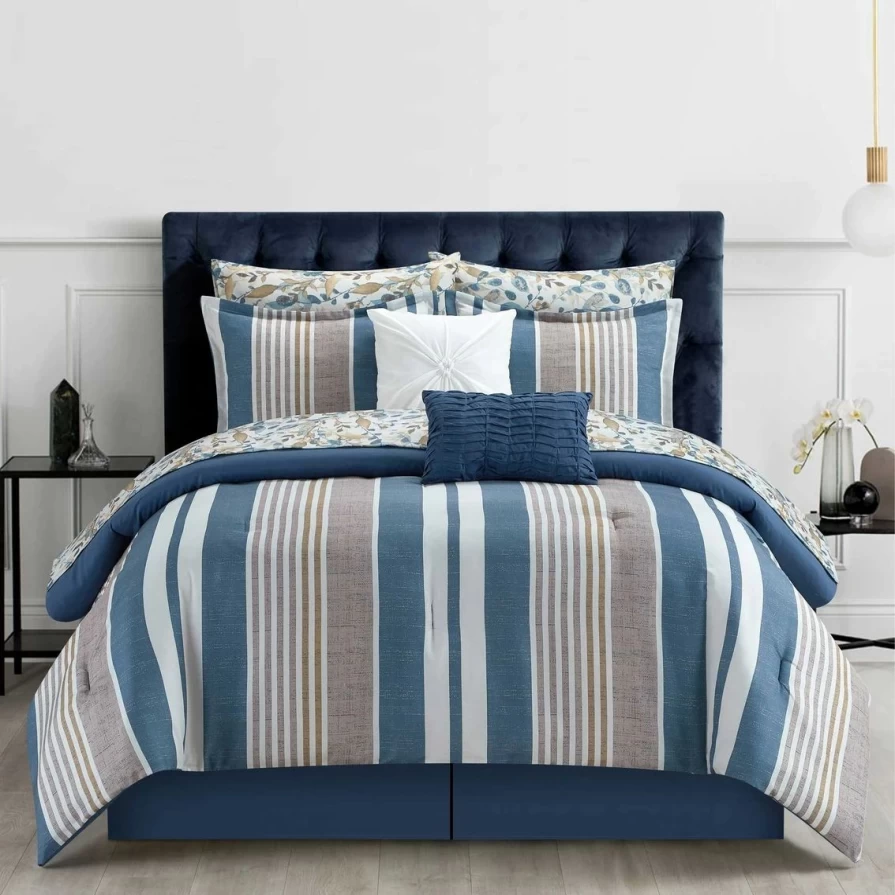 "10-Piece Flavian Comforter Set - Premium Bedding Collection for Luxurious Comfort"