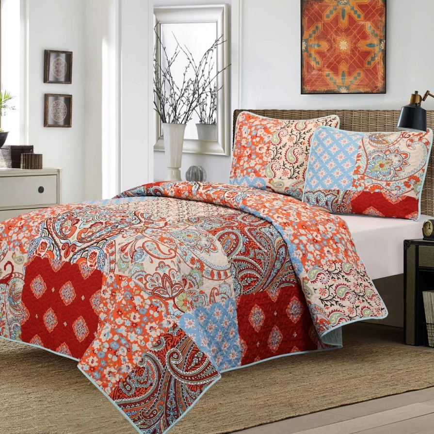 "Nanshing Gabriella 3-Piece Quilt Set - Multi-Color Bedding Collection by Nanshing America Inc"