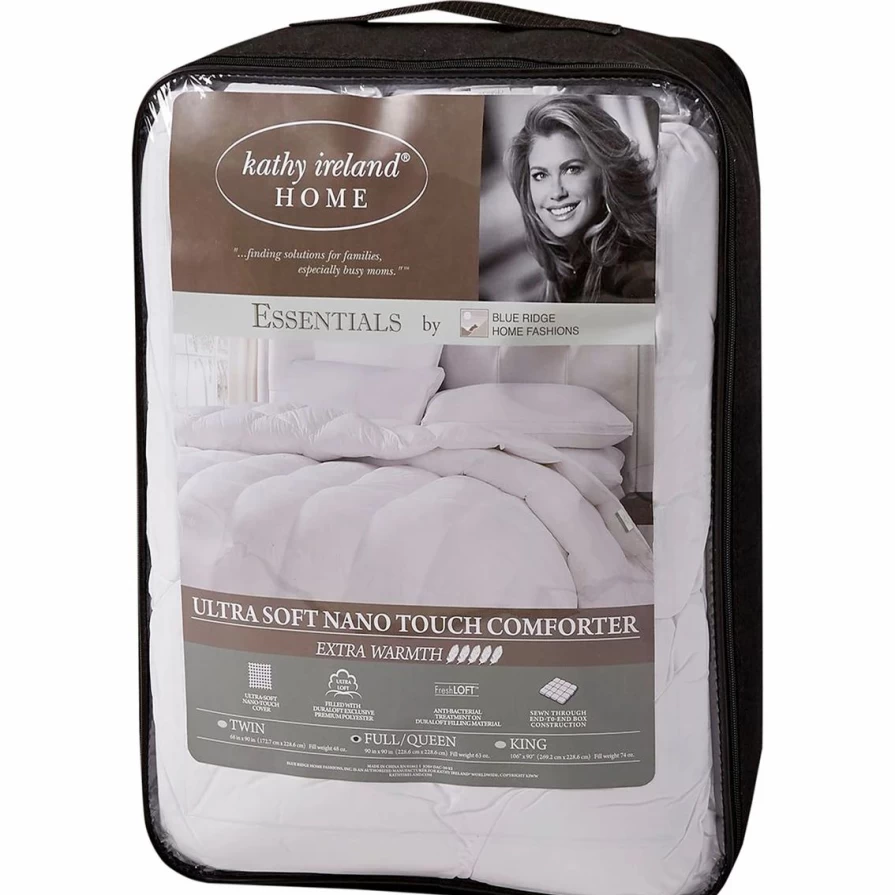 Ultra-Soft Kathy Ireland Down Alternative Comforter - Luxurious Nano-Touch Duraloft Fill, Discount Home Comfort