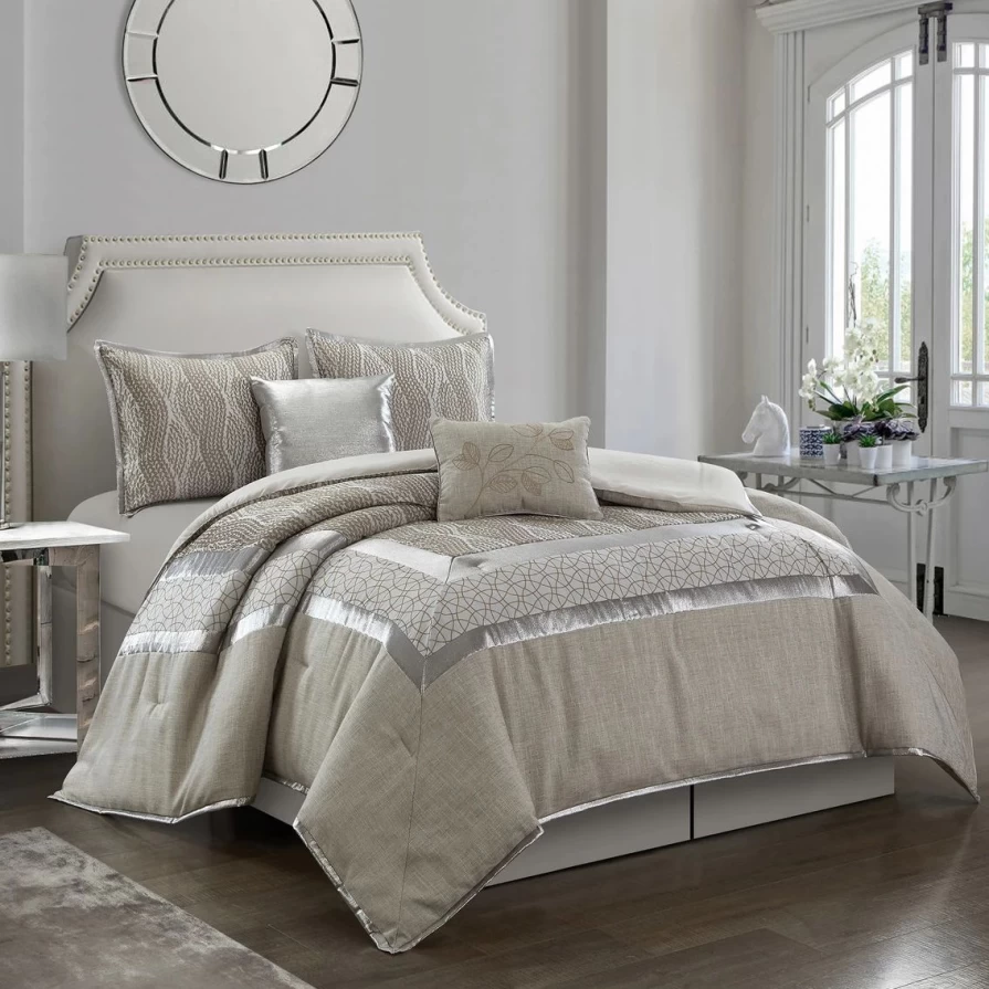 Nanshing Aurora 6-Piece Grey Comforter Set by Nanshing America Inc