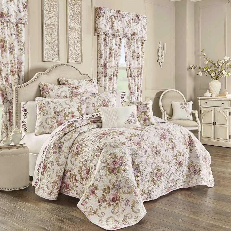 Lavender Royal Court Chambord Quilt Set - Brand New Luxury Bedding