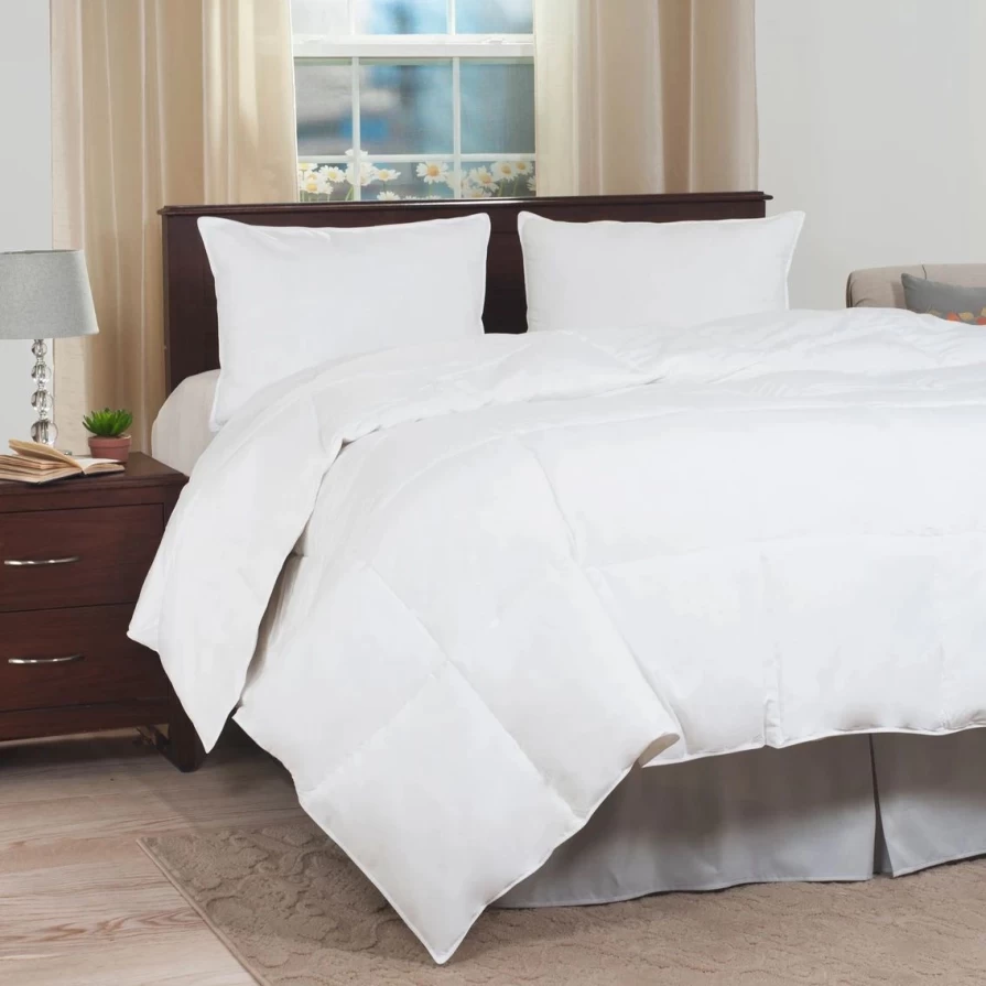 "White Ultra Soft Down Comforter - Luxurious Lavish Home Bedding Promotion"