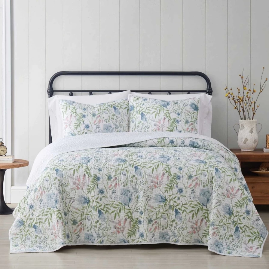 Wholesale Multi-Color Floral Quilt Set - Cottage Classics Field Design for Home Decor