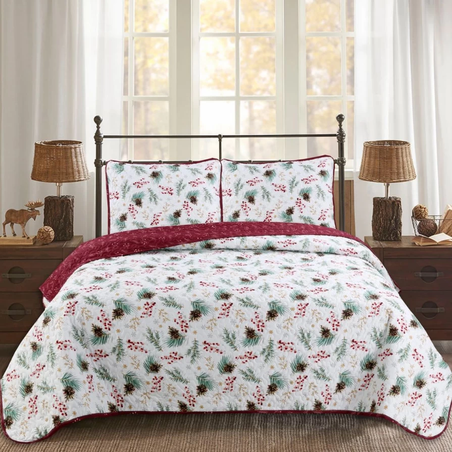 "Premium White Pinecone Quilt Set by Harper Lane – Luxurious & Affordable"