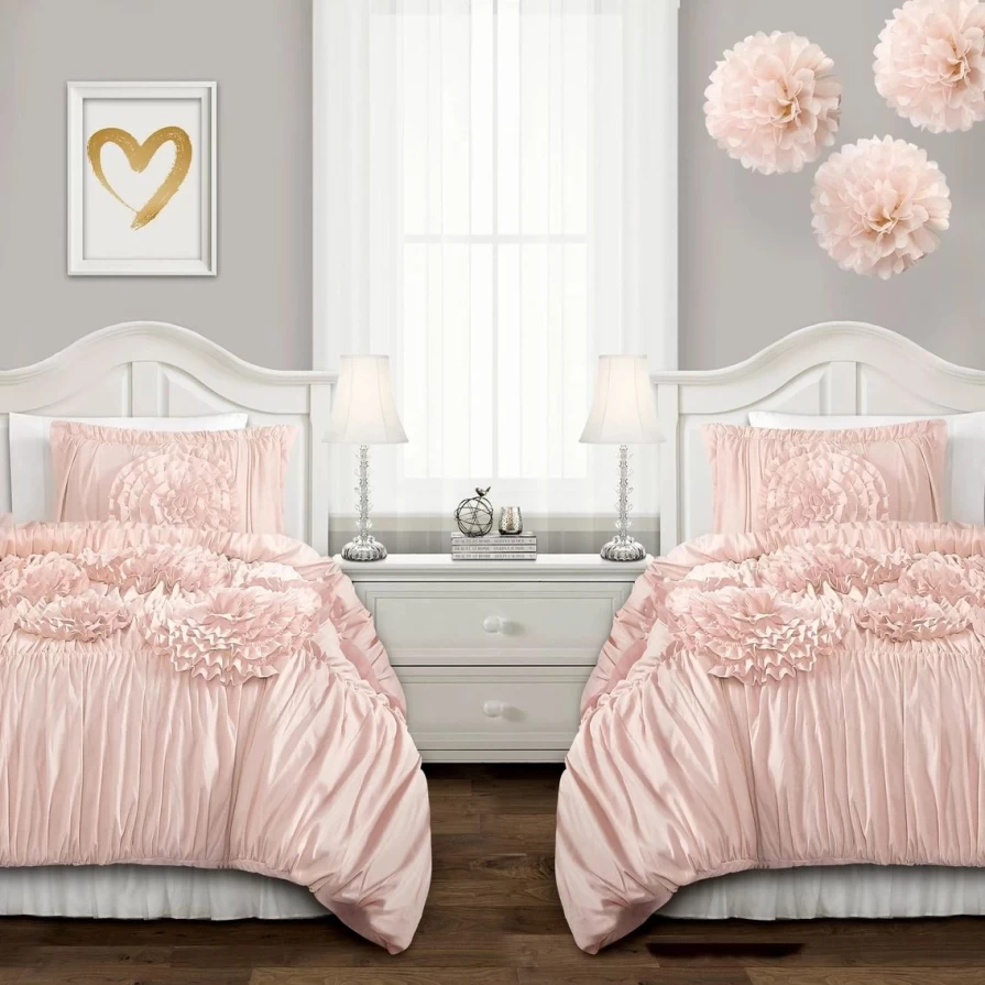 Lush Decor Serena Luxury Comforter Set - Soft Bedding Collection for Cozy Sleep