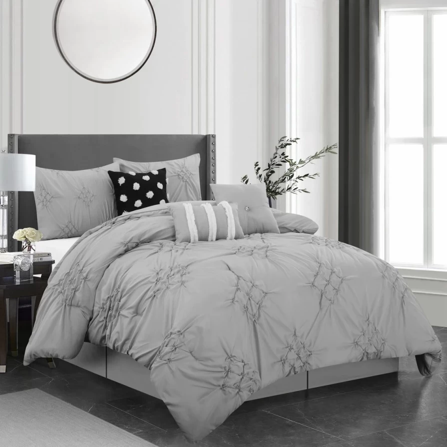 "Wholesale 7-Piece Zama Solid Comforter Set - Grand Avenue Collection"