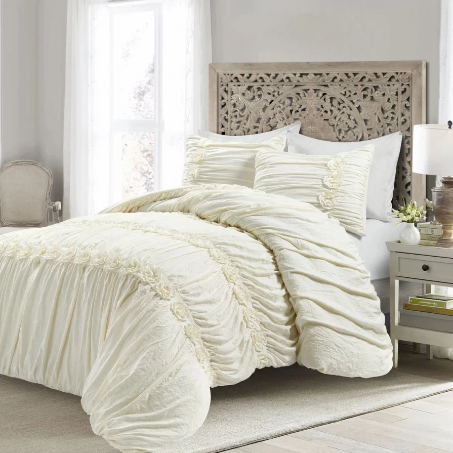 Lush Decor Darla 3-Piece Comforter Set - Premium Bedding Collection
