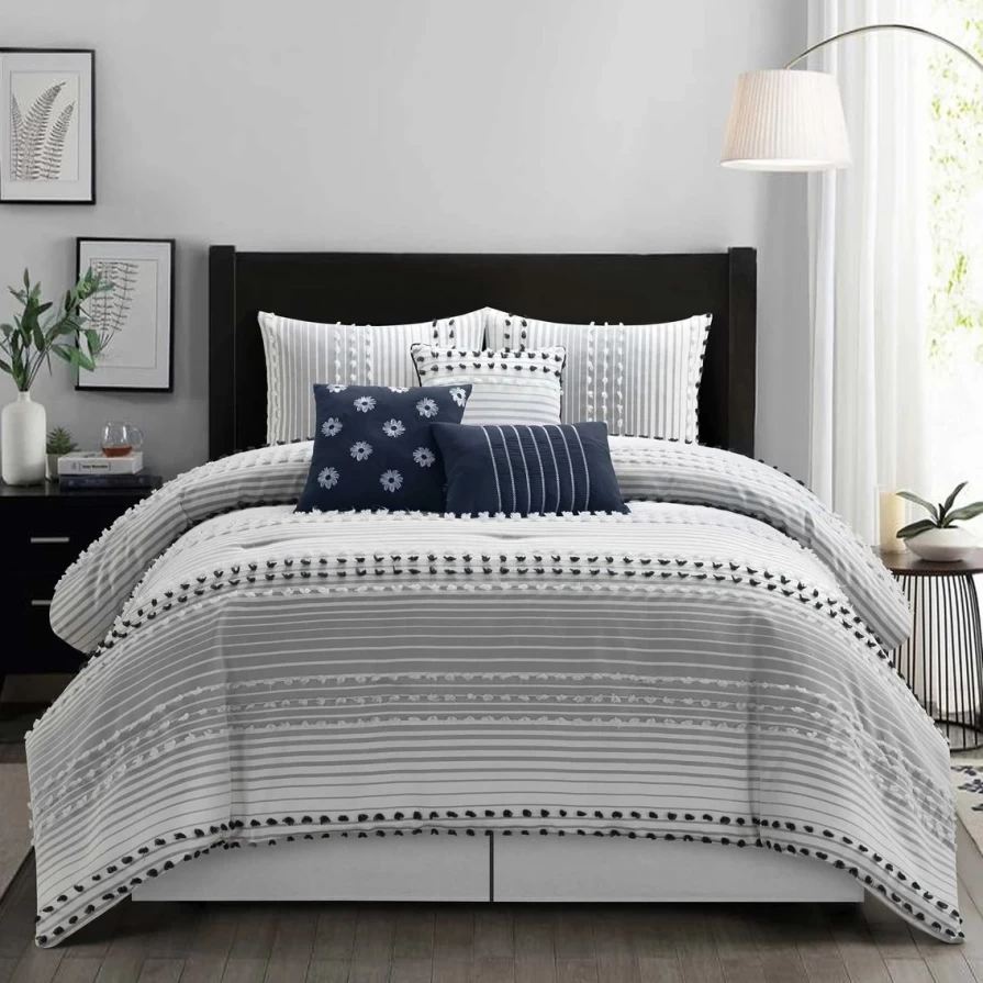 "Luxury 7-Piece Comforter Set - Grand Avenue Clarion Bedding Collection"