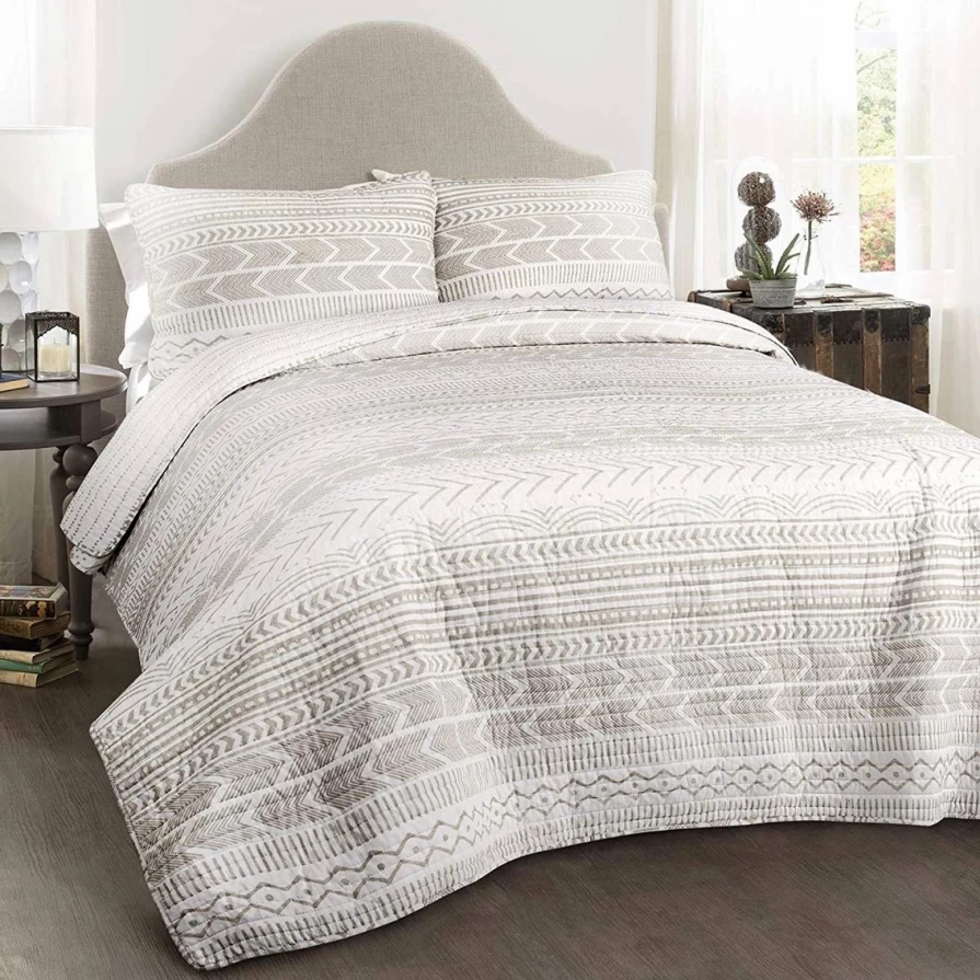 Affordable Hygge Geo 3-Piece Quilt Set - Cozy Bedding Collection