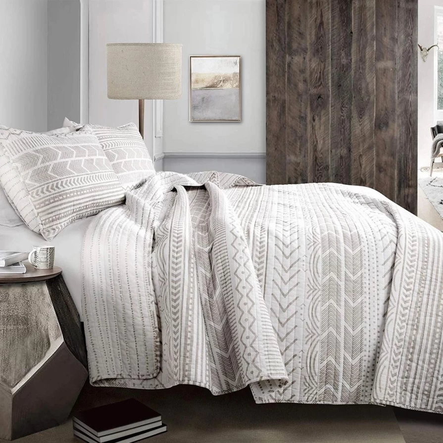 Affordable Hygge Geo 3-Piece Quilt Set - Cozy Bedding Collection