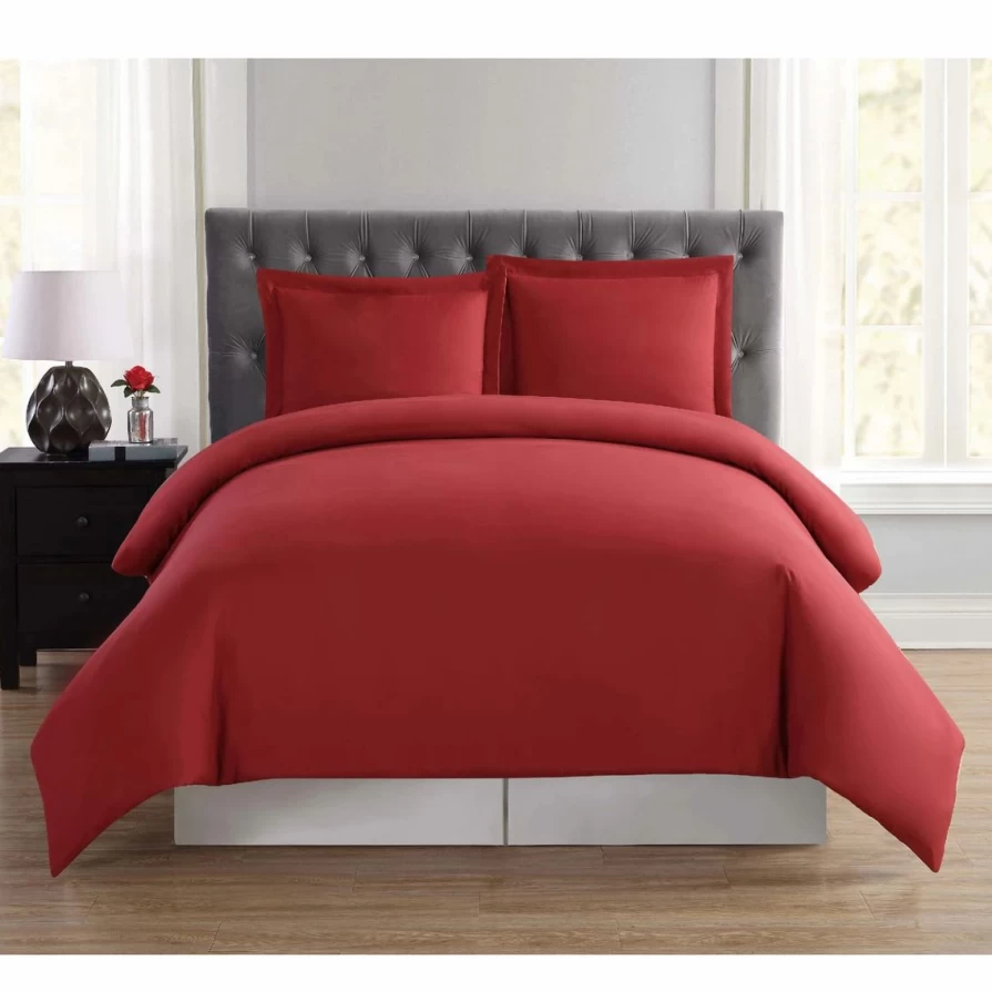 "Truly Soft Everyday Duvet Set - Premium Red Bedding for Ultimate Comfort"