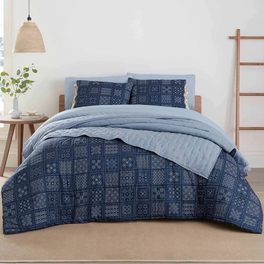 Martex Dallas Navy Blue Comforter Set - King Size, Ultra Soft Bedding, Luxury Comforters for Bed