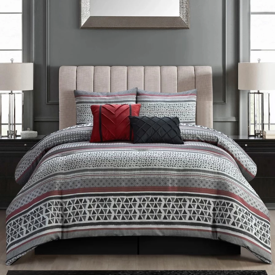 "Stylish 6-Piece Multi-Color Comforter Set for Cozy Bedroom Decor - Grand Avenue Hamilton Collection"