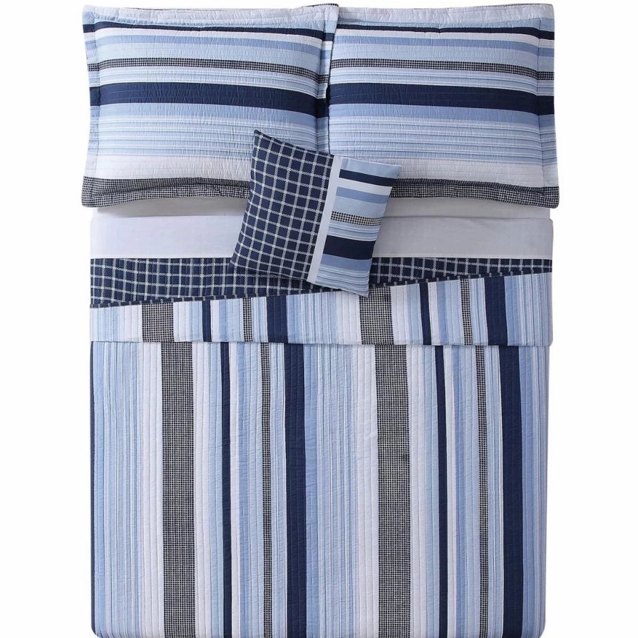 "Stylish Mason Stripe Quilt Set - Cozy Bedding Collection for Modern Homes"