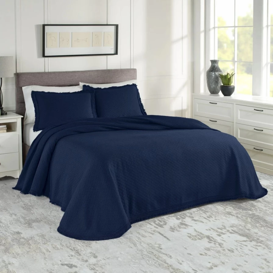 Luxury Realeza Jacquard Woven Bedspread Set - Elegant King Size Bedding Cover