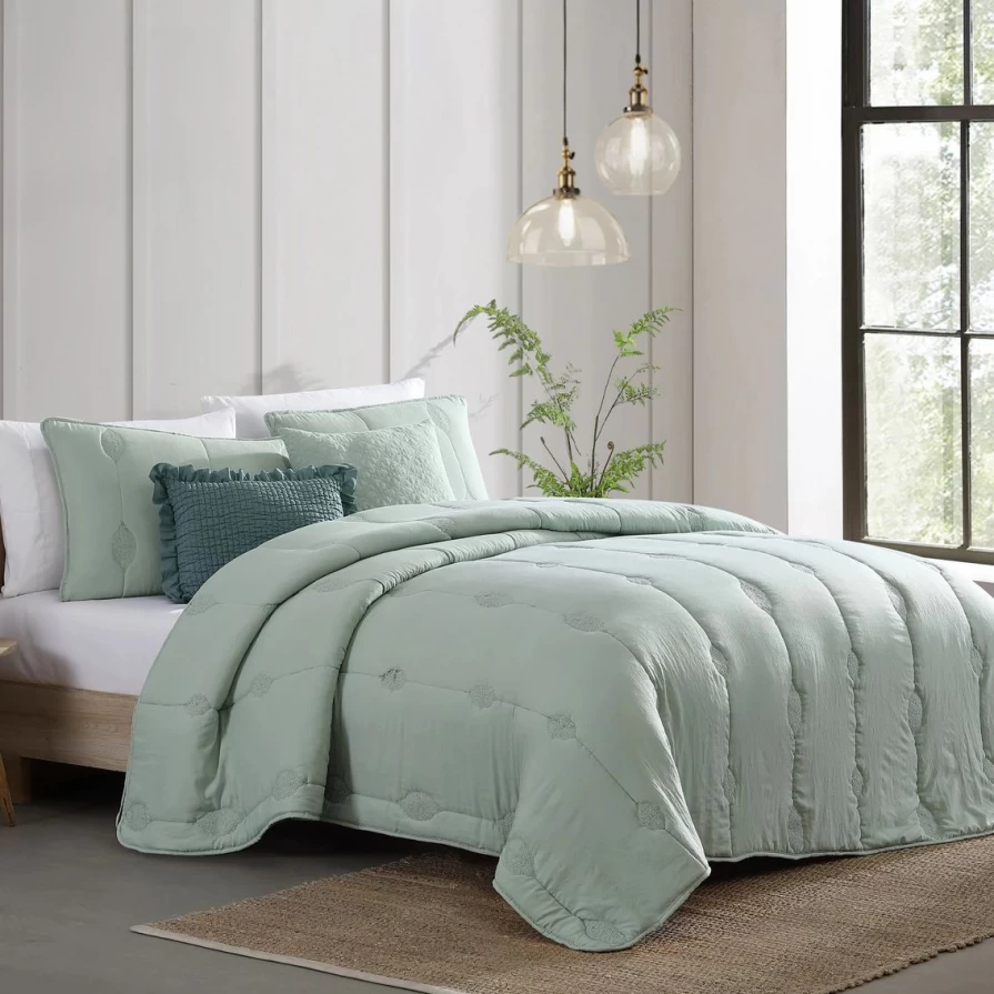 Premium 5-Piece Pre-Washed Quilt Set - Modern Bedding Collection for Cozy Comfort