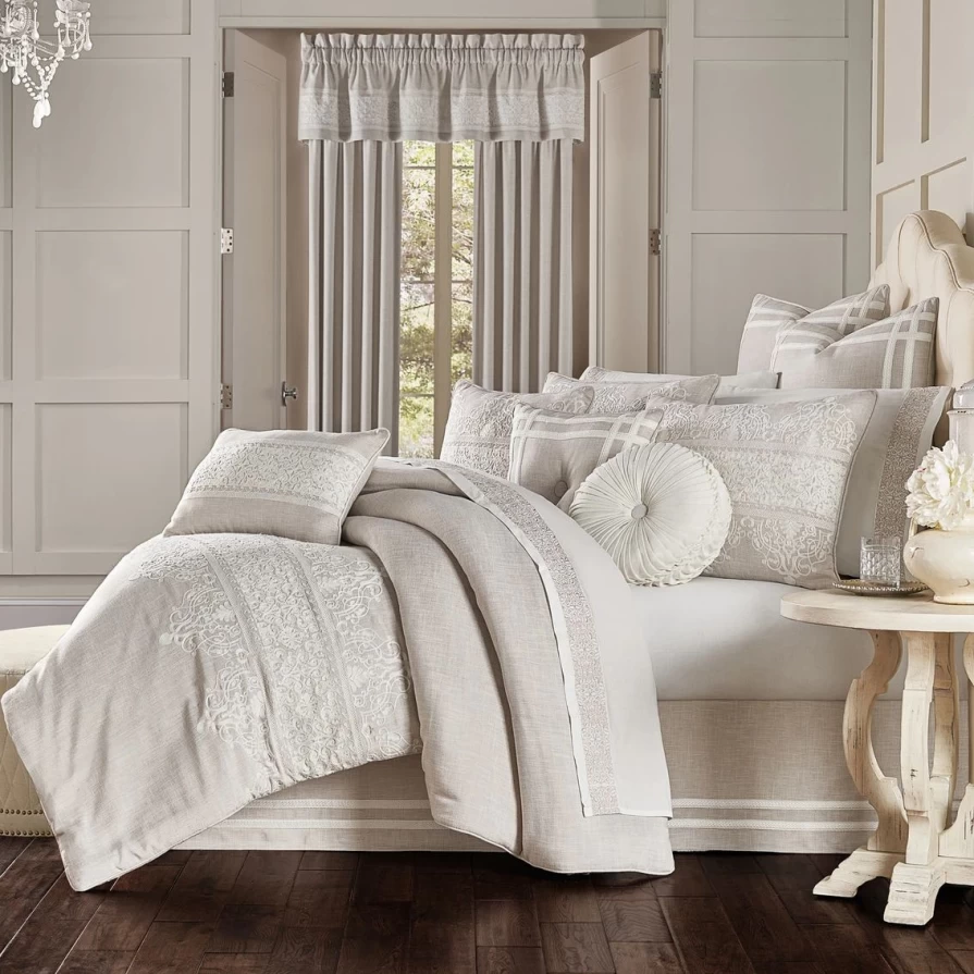 Beige 4-Piece Comforter Set by J. Queen New York - Budget-Friendly Lauralynn Collection