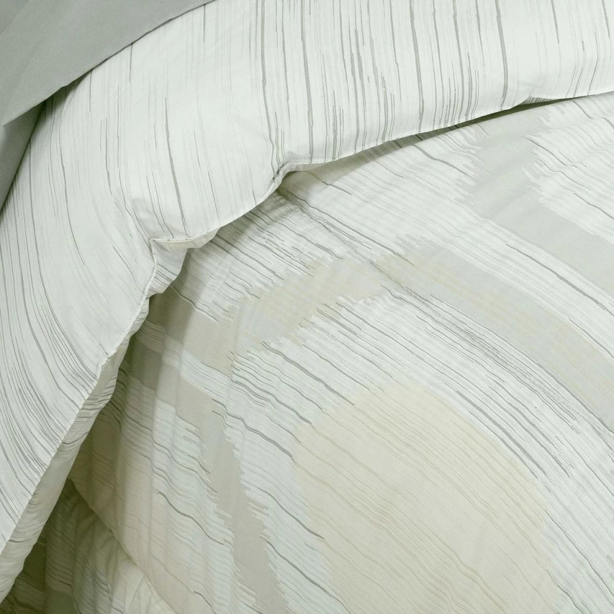 Gray Hexagon Stripe Comforter Set - Royale Linens Bed in a Bag