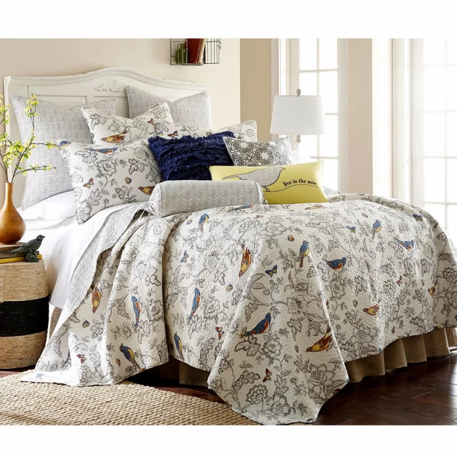 "Stylish Mockingbird Quilt Set by Levtex Home - Cozy Bedding Deal"