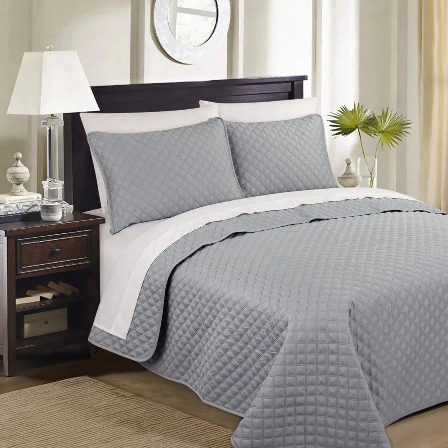 Luxury 3-Piece Queen Size Cotton Quilt Set - Soft Bedding Palazzo Collection