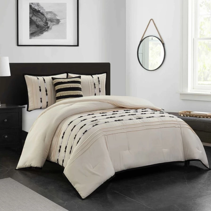 "Luxury Delfina 4-Piece Comforter Set - Elegant Bedding Collection for Cozy Comfort"