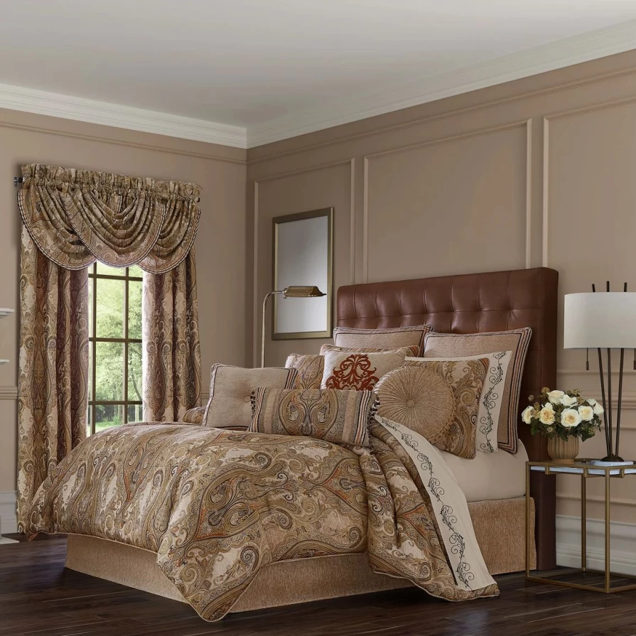 Luciana Beige Comforter Set by J. Queen New York – Premium Discount Bedding Collection