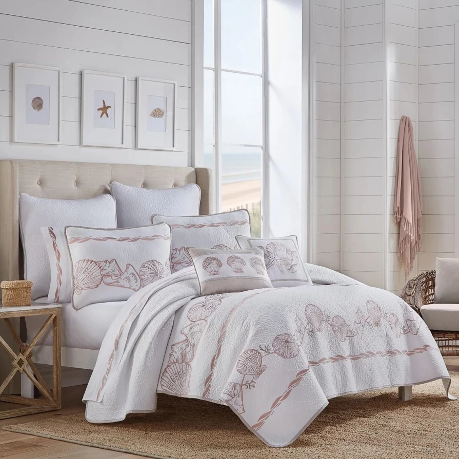 Luxury 3-Piece Quilt Set for King Bed - Waterfront Design, Royal Court Collection