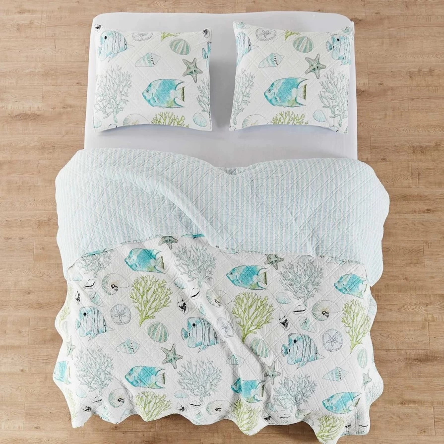 Affordable Biscayne Quilt Set by Levtex Home - Cozy Bedding Collection