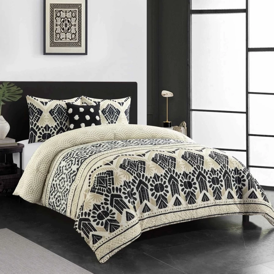 Nanshing Sonoma 4-Piece Comforter Set in Ivory - Soft & Luxurious Bedding by Nanshing America Inc