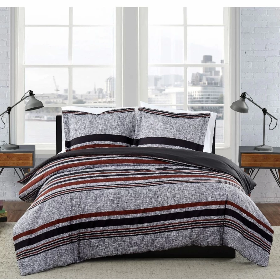 "Stylish Warren Stripe Comforter Set - Premium Quality & Affordable Luxury Bedding"