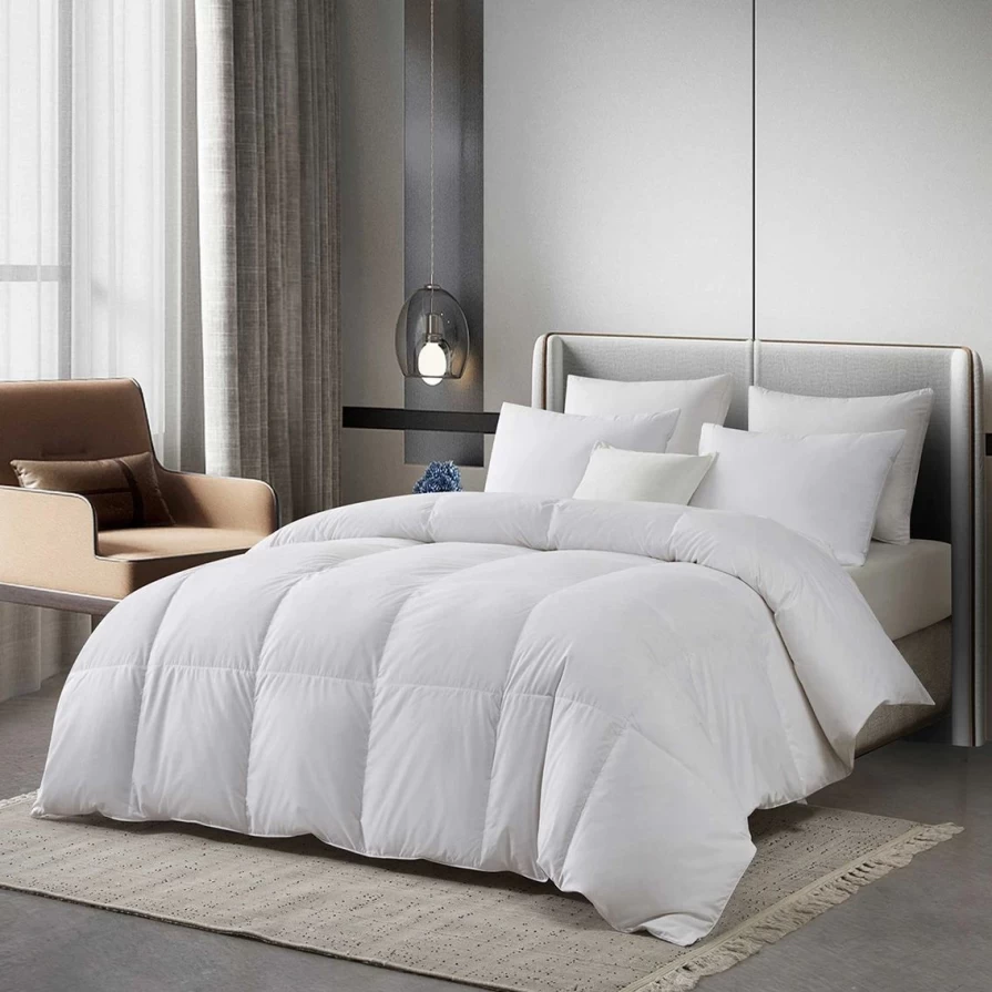 Premium Serta All-Season Tencel & Cotton Blend Hypoallergenic Down Alternative Comforter - Luxury Bedding for Year-Round Comfort