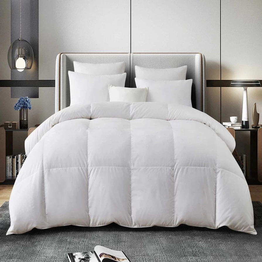 Premium Serta All-Season Tencel & Cotton Blend Hypoallergenic Down Alternative Comforter - Luxury Bedding for Year-Round Comfort
