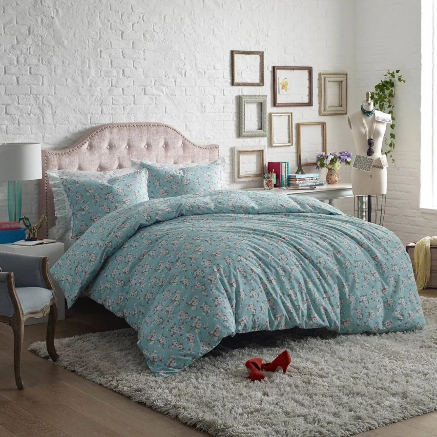 Floral Comforter Set by Pepperell - Brigitte Design for Cozy Bedroom Decor