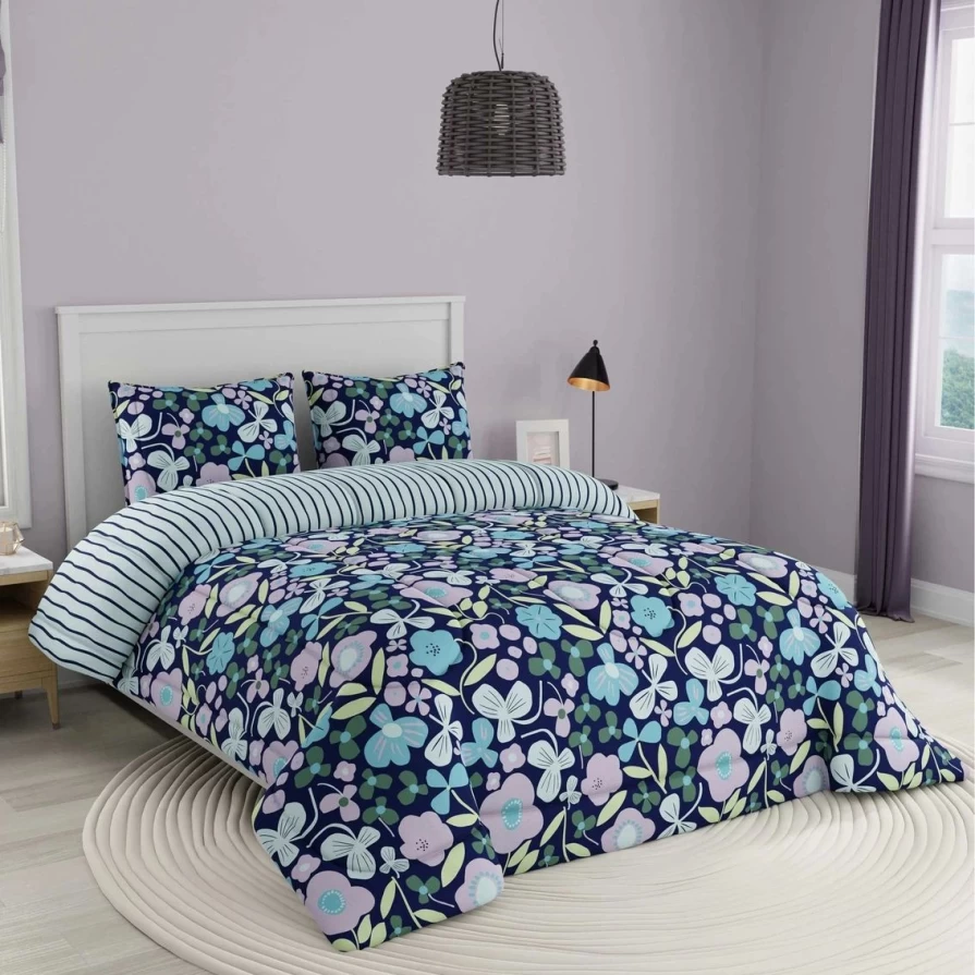 Ecko Unltd Beacon Floral Comforter Set - Queen Size Bedding with Vibrant Floral Design