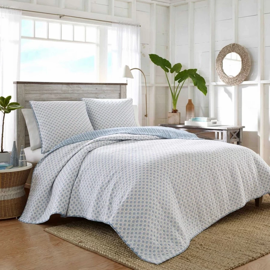 Southern Tide Horseshoe Bay Quilt - Multi-Color Coastal Comfort Throw Blanket