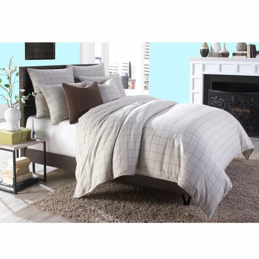 Michael Amini Manchester Creme Duvet Set - Luxury Discount Bedding Collection