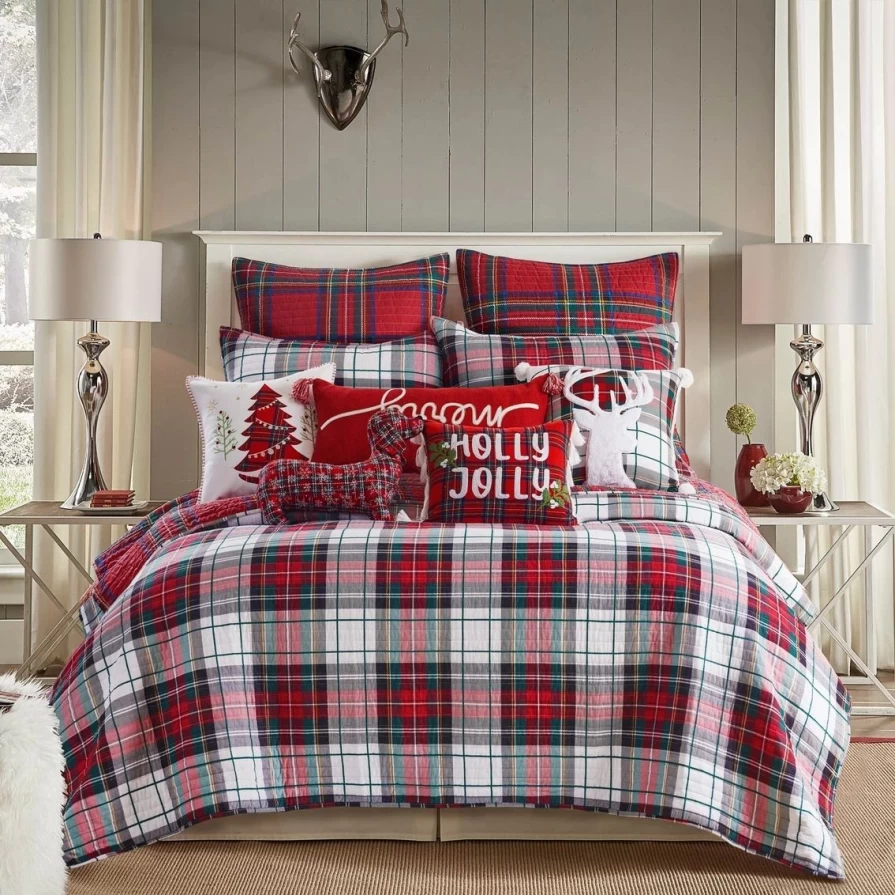 "Cozy Thatch Home Spencer Plaid Quilt - Best Bedding Deal for Warm Comfort"