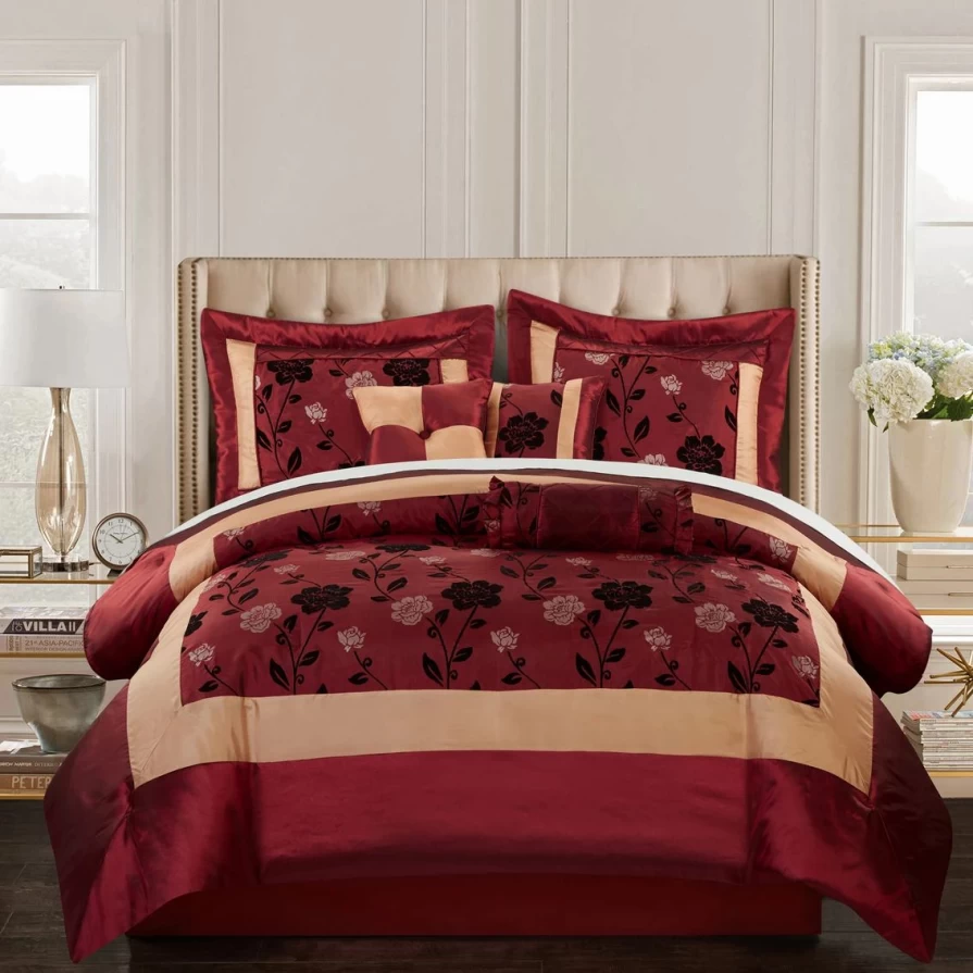 "Angela 7-Piece Comforter Set by Nanshing America Inc. - Discount Bedding Collection"