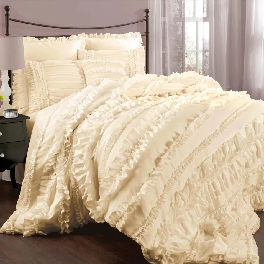 Lush Decor Belle 4-Piece Comforter Set - Luxury Bedding Collection