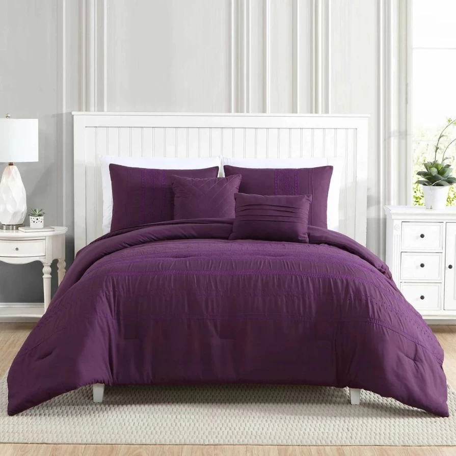 "Marie Claire Ada 5-Piece Comforter Set - Queen/King Size Bedding Collection"