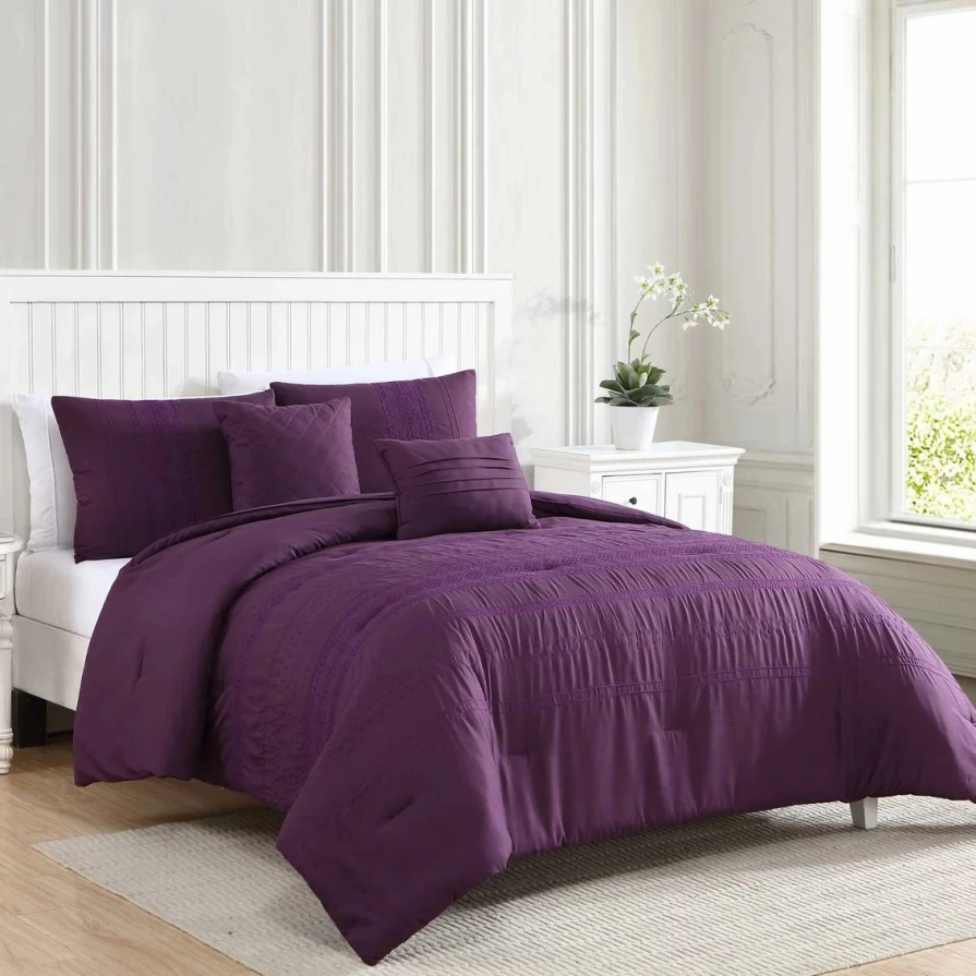 "Marie Claire Ada 5-Piece Comforter Set - Queen/King Size Bedding Collection"