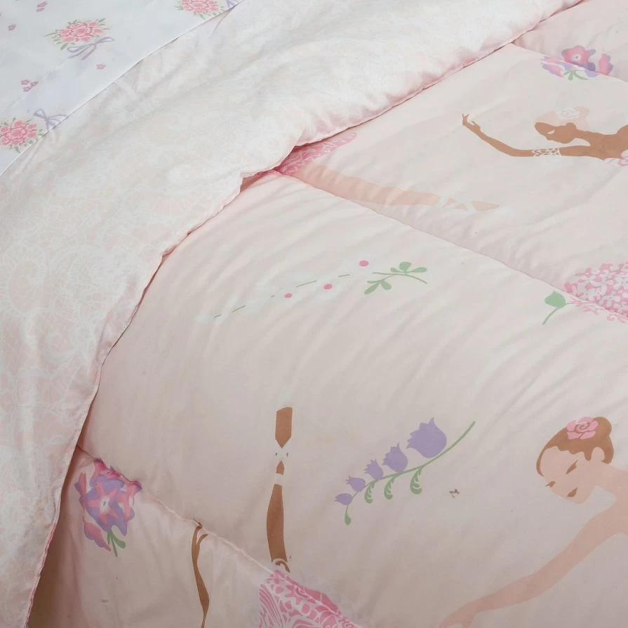 "Royale Linens Kids Ballerina Themed Full Bedding Set - Includes Comforter, Sheet, Pillowcase"