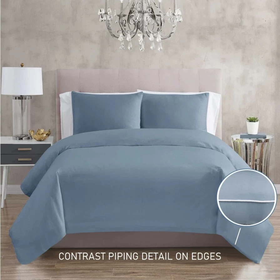 Luxury Christian Siriano 300-Thread-Count Cotton Sateen Duvet Cover Set - Limited Time Flash Sale